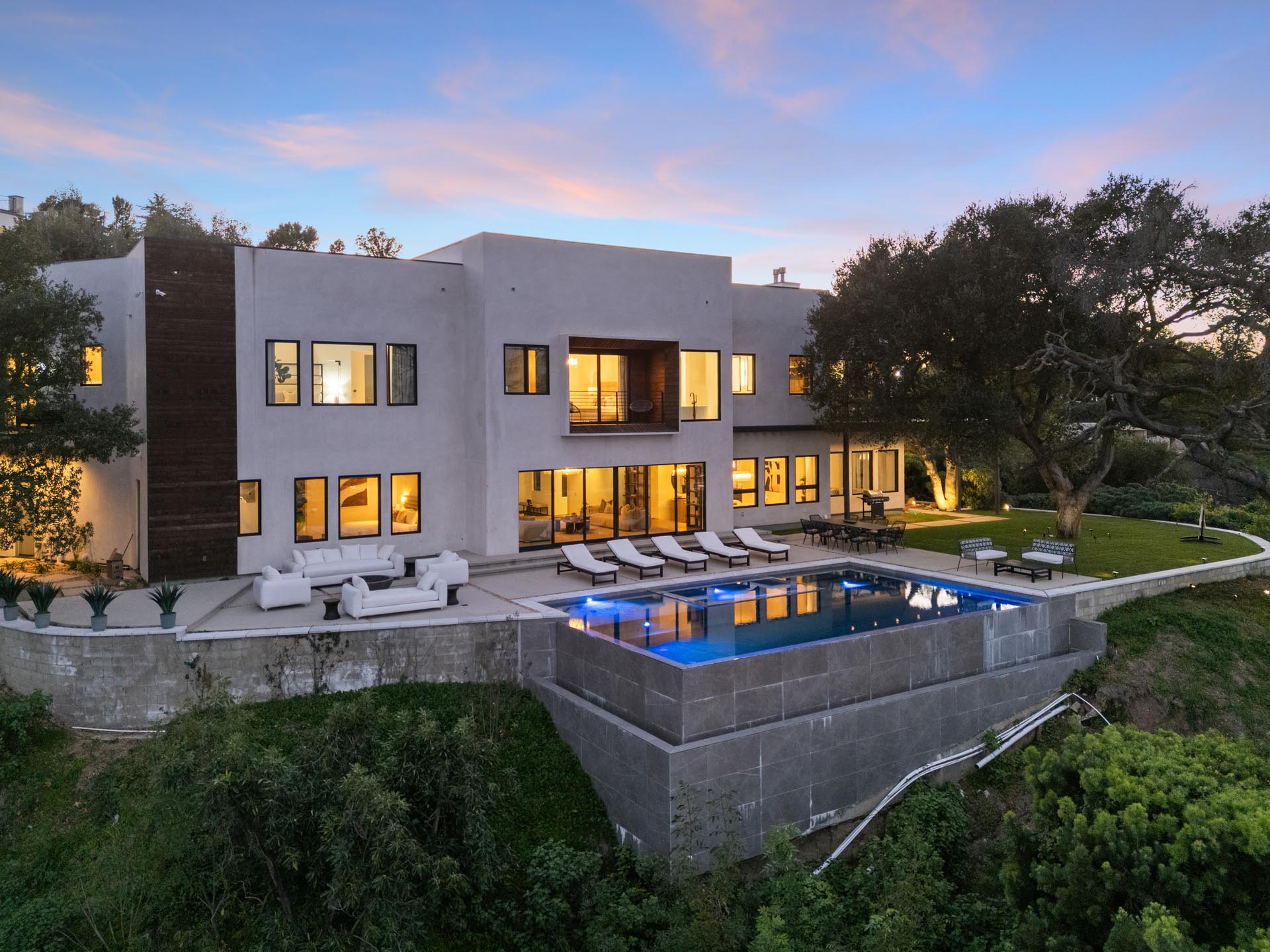Villa Orin at sunset